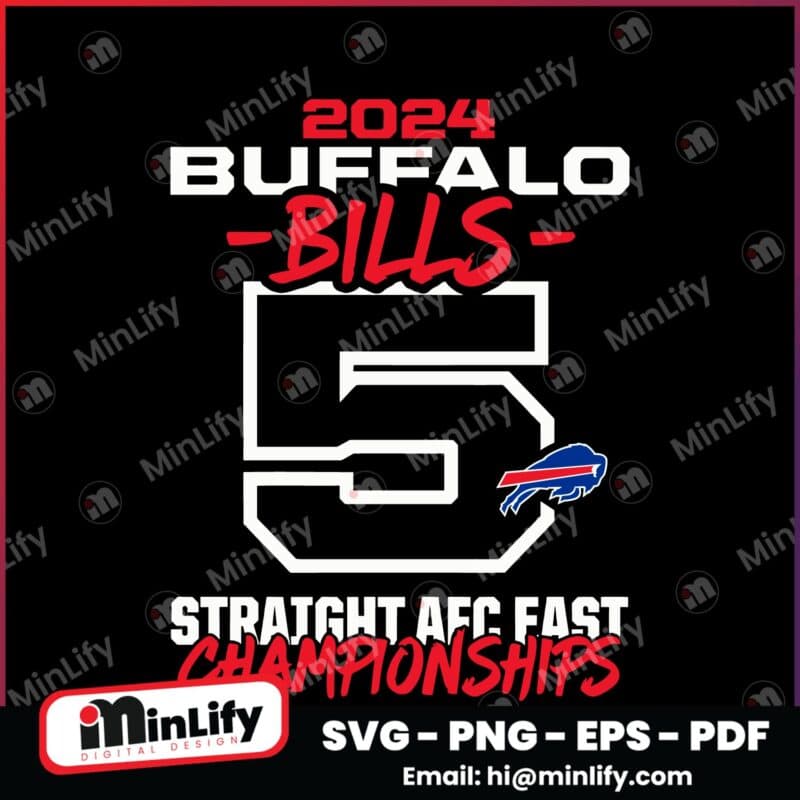 2024 Buffalo Bills Straight AFC East Championships SVG