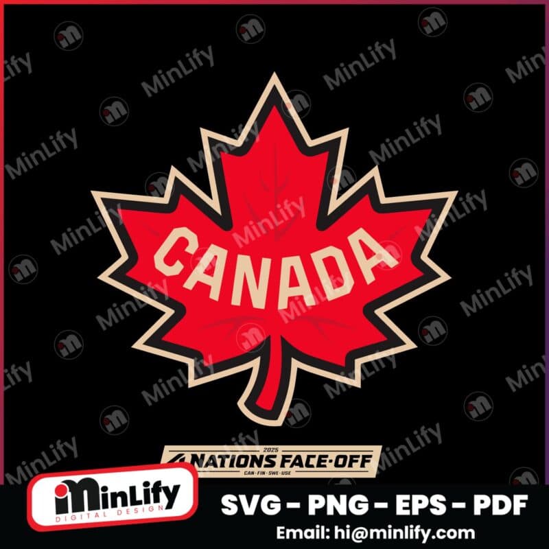 Canada 2025 4 Nations Face Off SVG