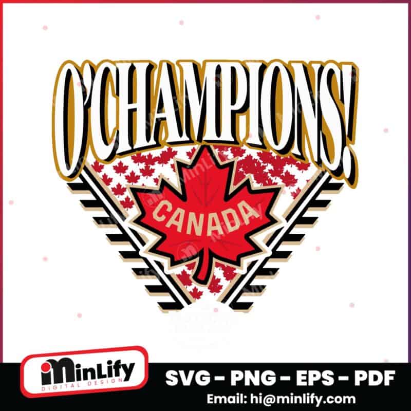 Canada Red 2025 4 Nations Face Off Champions Hometown SVG