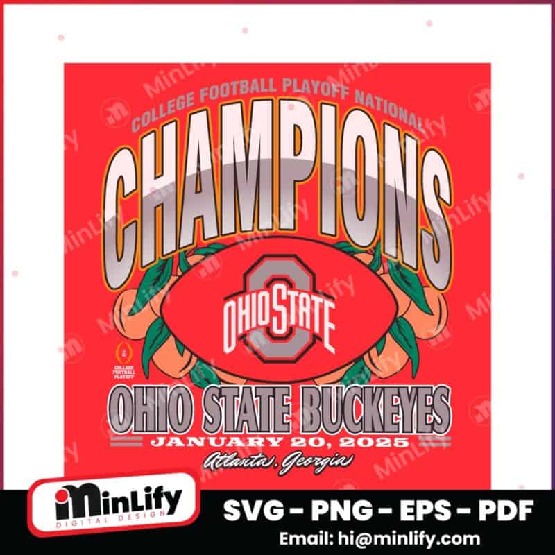 College Football National Champion Ohio State Buckeyes 2024 SVG