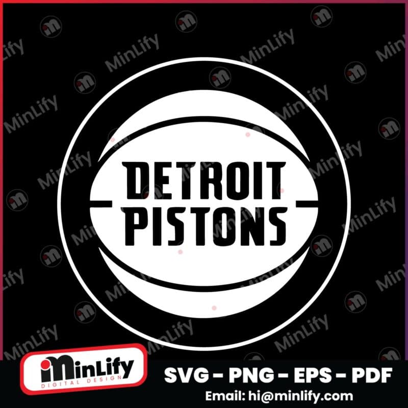 Detroit Pistons Logo Basketball St Patricks Day SVG