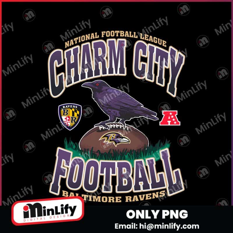 Vintage NFL Charm City Football Baltimore Ravens PNG