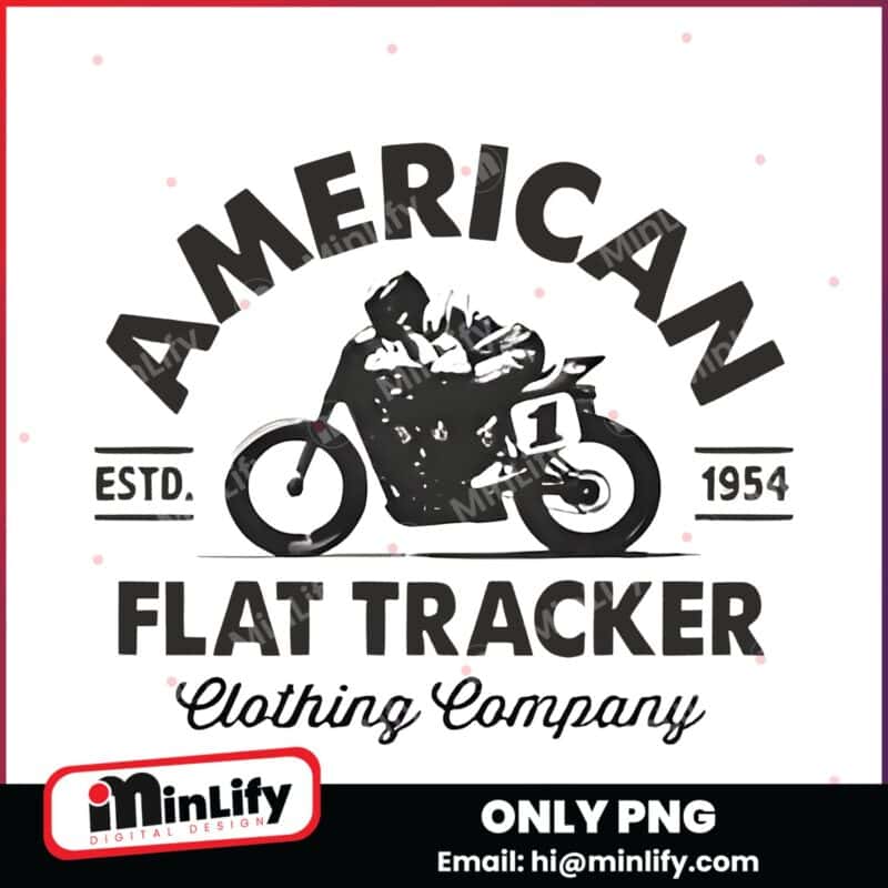 Vintage American Flat Tracker Estd 1954 PNG
