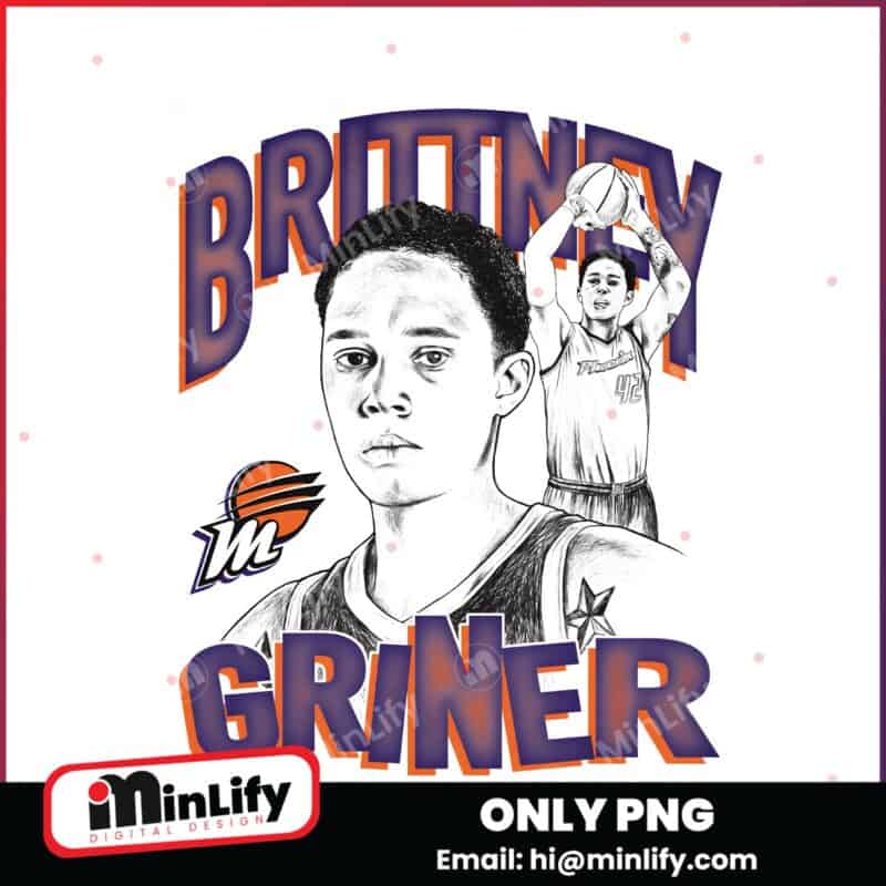Wnba Brittney Griner Hand Drawn Portrait Basketball PNG