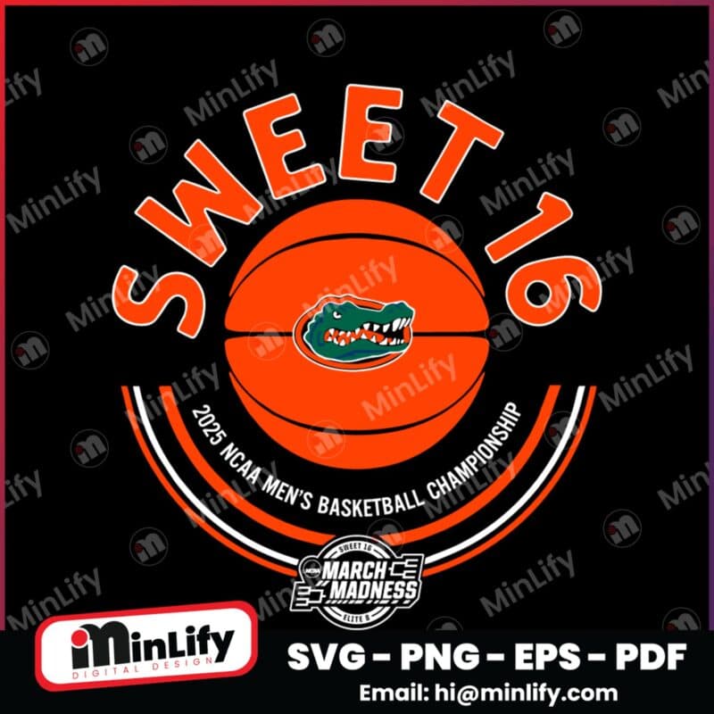 2025 Sweet Sixteen Florida Gators Basketball SVG