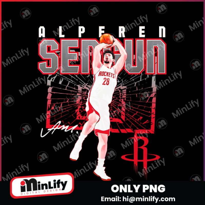 Alperen Sengun Houston Rockets Shattered Signature PNG