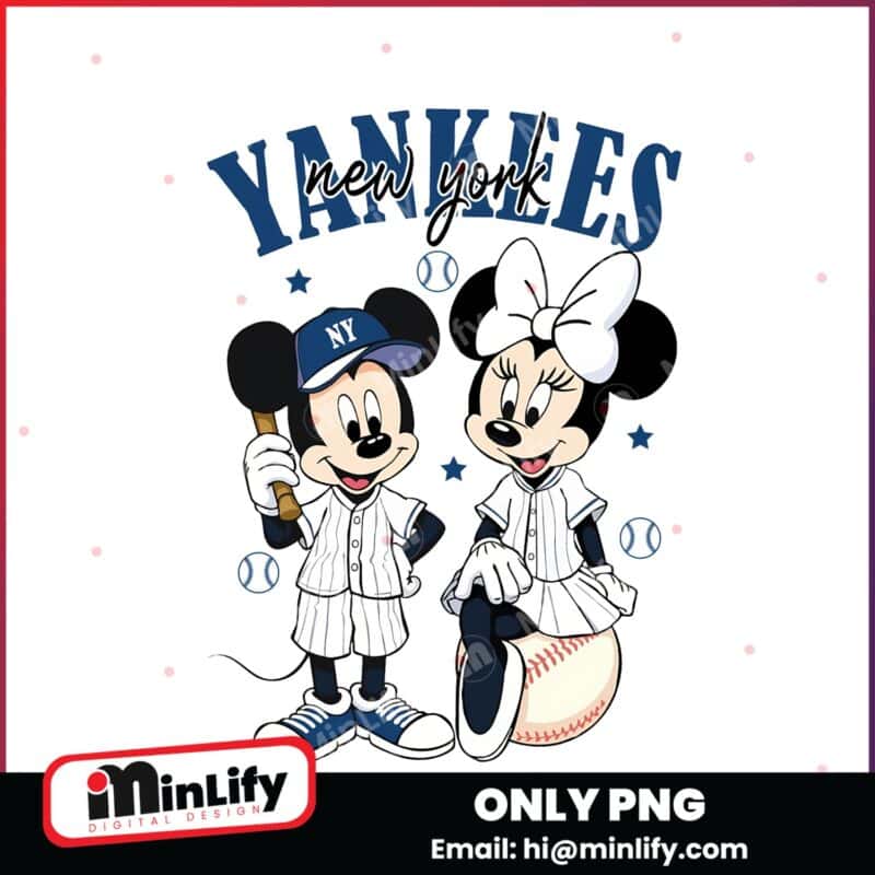 Mickey Minnie Mouse Yankees New York Baseball Disney Png