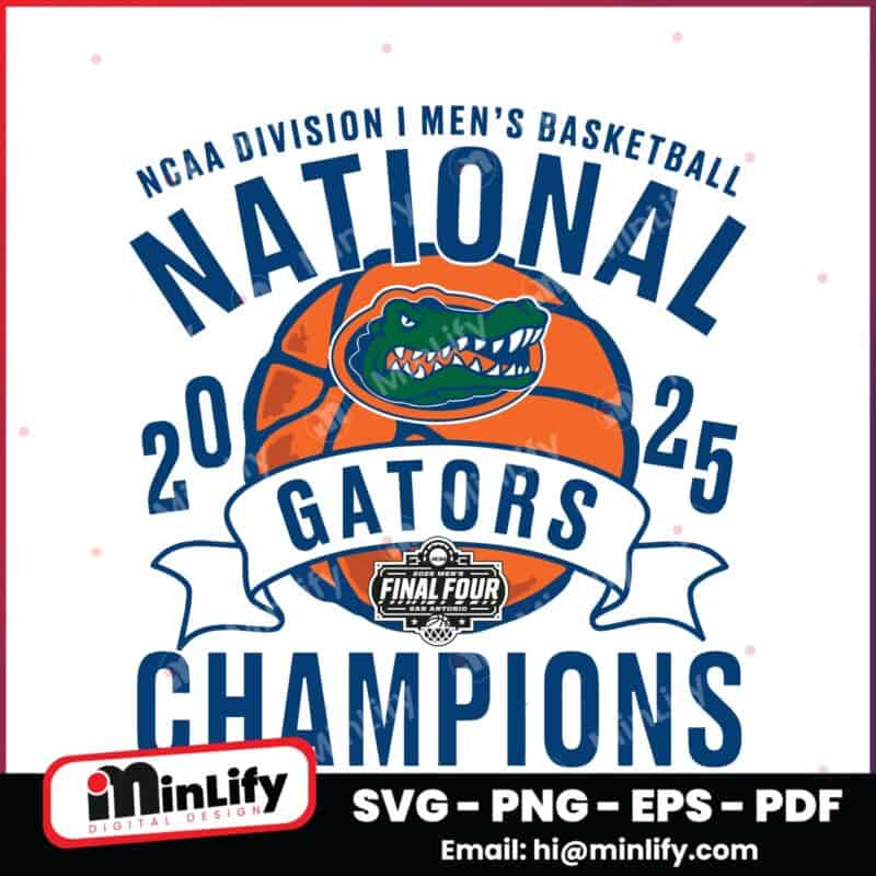 National Champions 2025 Gators Basketball SVG
