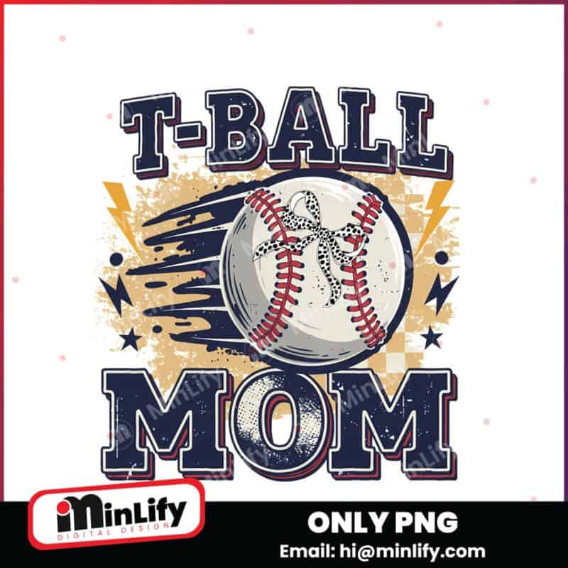 Retro T Ball Mom Game Day PNG