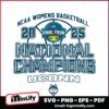 Uconn Huskies Champion 2025 Ncaa Womens Basketball SVG