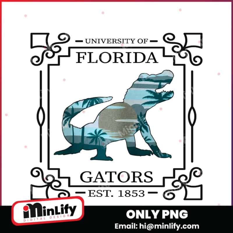 University Of Florida Gators Est 1853 State Scenery PNG
